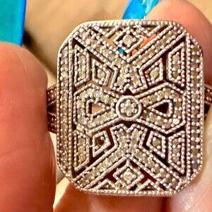 Diamond Sterling Silver 1920's Ring New Orleans